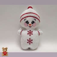 Personalised embroidery Plush Soft Toy Christmas Snowman