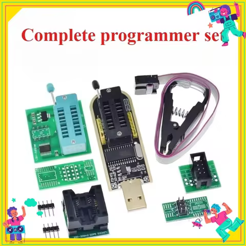 1PCS CH341A CH341B 24 25 Series EEPROM Flash BIOS USB Programmer Module SOIC8 SOP8 Test Clip For EEP