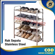 Stainless Shoe Rack 5 Tiers Strong Anti Rust / 5 / 4 / 3 Tiers