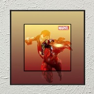 Marvel Superheroes Iron Man 3D Wall Painting Display Spiderman Action Figure Icons/