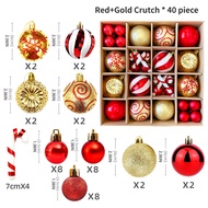 LYZRC Christmas decoration 6cm electroplated plastic ball shaped painted Christmas ball gift Christm