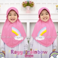 Hijab Anak TK Rayya Rainbow / Hijab Anak TK Kekinian / Hijab Anak TK Tali Karet / Jilbab Anak Karakt