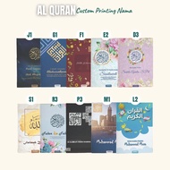 Al Quran Kecil Terjemahan Bordir Nama Mushaf Sampul Custom A6 AZR