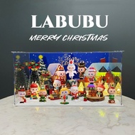 Box Show Pop Mart Labubu Christmas Series Figurine Blind Box Display Case Collectible Toy Organizer 