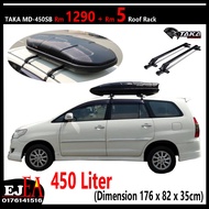 Taka Roofbox MD-450SB Slim Glossy Roof box With Roof Rack