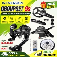 INTNERSON M370 Altus RD 9Speed Groupset VG Cassette 32/36/40/42T Shimano rd shifter 9speed Chain