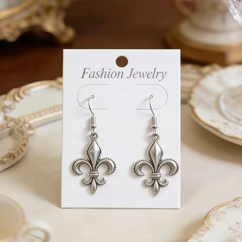 Fashion Vintage Lily Flower Drop Dangle Earrings for Women Goth Gothic Jewelry Accessories Decor Aes