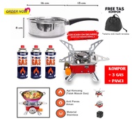 Paket Lengkap [ FREE 1 PC TAS ] Kompor Camping Gas Kotak Mini Portabel Stove / Kompor Gunung dan Gas