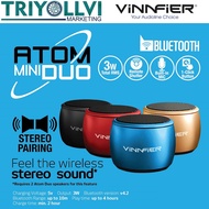 Vinnfier Atom Mini Duo Bluetooth Portable Speaker with Wireless Stereo Pairing