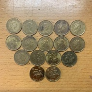 香港錢幣 一毫0.1元 女皇頭圖案毫子16個