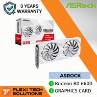 Flexi Tech ASROCK AMD Radeon RX 6600 Challenger D 8GB White GPU Graphics Card