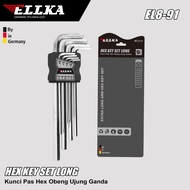 Yukido kunci L panjang 9 pcs ujung ganda hex key set 1.5mm - 10 mm YUKIDO Sahabat Power Tools