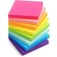 Eastern Wolf 8 Pads Sticky Notes 3x3 Self-Stick Notes 8 Bright Multi Colors Purple Sticky Notes, 85 