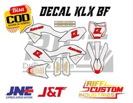 PROMO !!! DECAL KLX BF PUTIH JARING SUPERMOTO PACKING AMAN