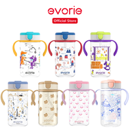 Evorie Tritan Toddler Sippy Cup Kids Water Bottle for 1-3 year old, 300mL With Silicone Straw &amp; Removable Handles Sealed and leakproof, portable and drop-resistant