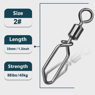 Fishing Swivels Snap 25~100Pcs Hooked Snap Stainless Steel Fishing Rolling Barrel Swivel Fishing Lur