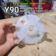 Dynamo Fan - Electro Motor Fan Y 90 Y90 - Axle 24 mm - D 152 mm
