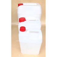 HDPE Jerrycan 5L/10L/25L Food Grade Bottle Water Tank Lid Jerry Can Tong Air Minyak Bekas Plastic Dr