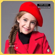 Korean Girls' Beret Hats, Latest Paris Kids' Fashion Wool Beret Beanies Kids Cap Kids Hat