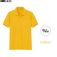 เสื้อโปโล เสื้อคอปกชาย/หญิง แขนสั้น POLO ผ้าCOTTON มีกระเป๋าหน้า (สีเหลือง) HONEY BIRD MMtshirt