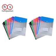 Binder Pocket Organizer Folders, 12 Pack Expandable Folders Plastic Envelopes Binder Folders for 2/3