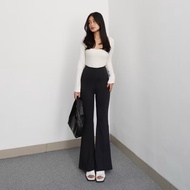 Flare Pants - Highwaist Flare Pants - Women's Semi-Cutbray Culottes