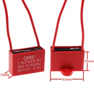 CBB61 Shaking Head Electric Fan Start Capacitor 1.5 UF 500V Floor Fan Motor Speed Slow Start Capacit