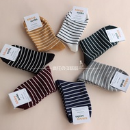 Korea Korea kiki New Style Ladies Cotton Socks Pinstripe Style Casual All-Match Women's Socks Combed