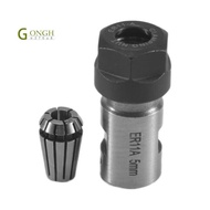 Er11 5Mm Motor Shaft Collet Chuck Spindle Extension Rod Inner + Er11 Spring Collet For Cnc Milling M