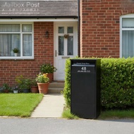 Black Safety Parcel Box Front Drop Rear Receive Back Door Open Home Collect Anti-Theft Keyless Lock