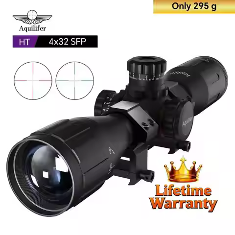 Aquilifer 4x32 AO Rimfire Scope Hunting Optics for 22LR Rifle on AR15 AK Platforms Hunting Gear and