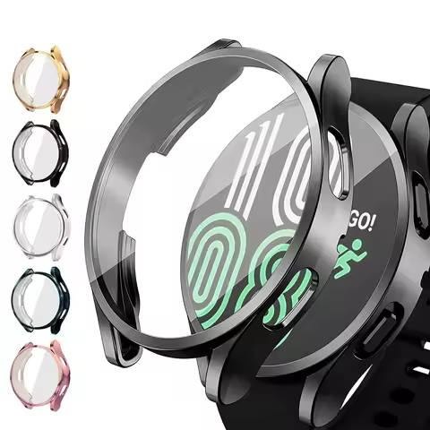 Case for samsung Galaxy watch 4 classic 46mm/42mm TPU Plated all-around Screen protector cover bumpe