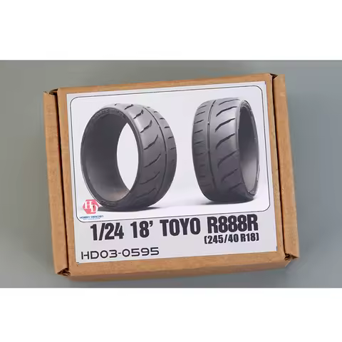 Hobby Design HD03-0599 1/24 18'/19'/20' Toyo R888R Tires Model Car Modifications Hand Made Model