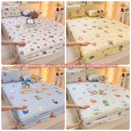Crayon Shin-chan Bedsheet Cartoon Fitted Bedsheet Single / Super Single / Queen / King Soft 100% Cot