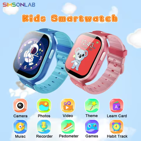 Kids Smart Watch Camera Take Video Flashlight Habit Tracking Local Music Study Cards Calculator 32 G