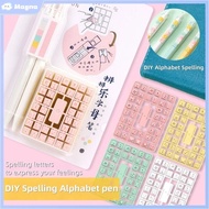 Diy Letter Spelling Gel Pen Set Creative Cute Gel Pen 0.5mm Student Office Stationery Black Ink Pen