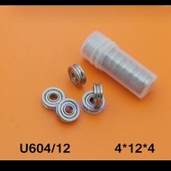 Z2 3D Printer Extrusion Machine U-Shaped Groove Guide Wheel Bearing U604/13 U604ZZ 604UU 4 * 12 * 4