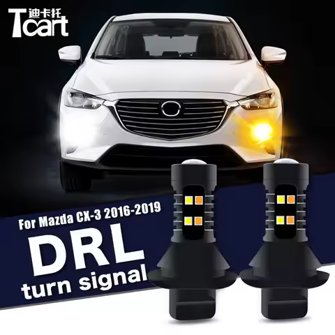 For Mazda CX3 CX-3 (DK) 2015 2016 2017 2018 2019 2020 Car accessories 2pcs Led Daytime Running Light