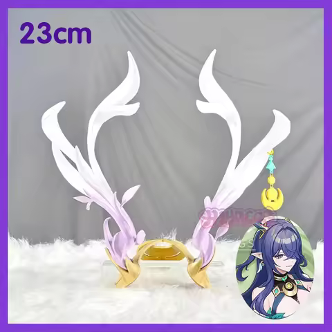 Anime Genshin Impact Lauma Cosplay Horns Headwear Hair Clip Anime Halloween Costume Accessory Wig Ac