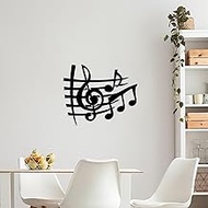 Stylish Black Decorative Metal Wall Accessory, 58 x 70 cm, 100% Metal, 1.5 mm Thick, Lightweight & E