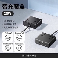 Trạm Sạc GaN Green Union S6 Multi-port Fast Charge Desktop Charging Station USB Socket Multi-functio