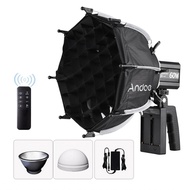Andoer 60W Portable LED Video Light COB Photography 2800K-6800K Dimmable 9 FX Effects with Mini Octa