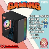 คอมพิวเตอร์เล่นเกมส์ของใหม่ CPU-INTEL PENTIUM RAM 16GB GT-1030