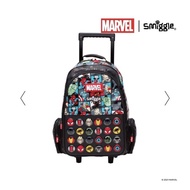 Smiggle Marvel Trolley Backpack With Light Up Wheels/Tas Ransel Original