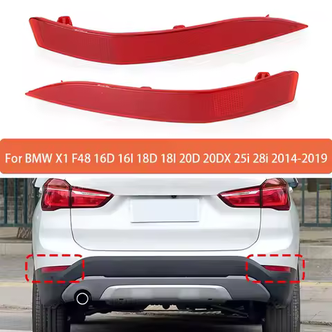Rear Bumper Reflective Strips For BMW X1 F48 16D 16I 18D 18I 20D 20DX 25i 28i 2014 2015 2016 2017-20