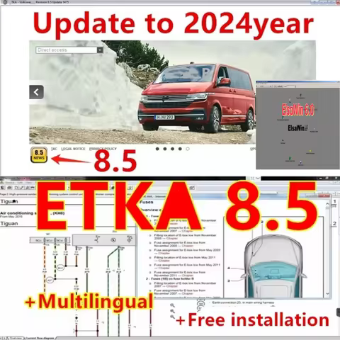 Newest 2025 Etka 8.5 Auto Repair Software elsawins 6.0 Group Vehicles Electronic Parts Catalogue for
