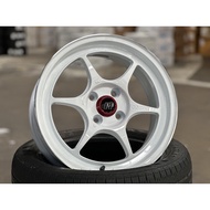 New 16x7J Enkei PF06 Japan Rim (set of 4) White 4x100 for Vios City Yaris Almera Alza