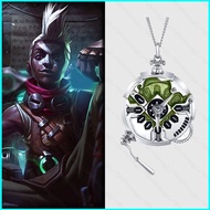 HT2 LOL Arcane League of Legends Ekko Stopwatch Necklace Children Birthday Gifts Game Peripherals TH