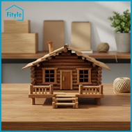 Fityle Creative Gift DIY Bamboo House Kit Cozy Atmosphere Bamboo Building Craft Kit Tutorial Clip Tu