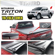 HC-CARGO Mitsubishi Triton 2010 - 2015 Tri-Fold Cover FLAT CANVAS SOFT LID CANVAS NO ROLL BAR  USAGE